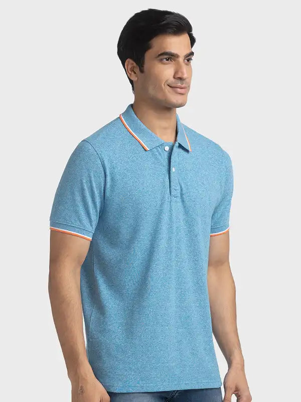 Men Tailored Fit Light Green Polo