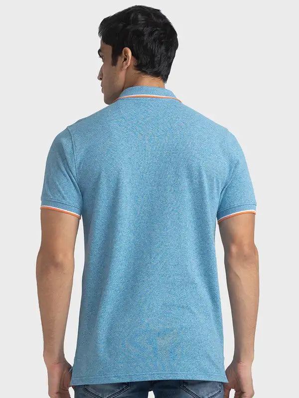 Men Tailored Fit Light Green Polo