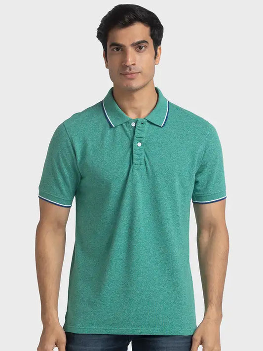 Men Tailored Fit Light Brown Polo