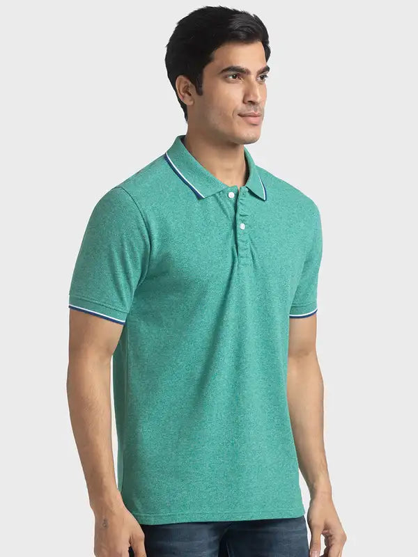 Men Tailored Fit Light Brown Polo
