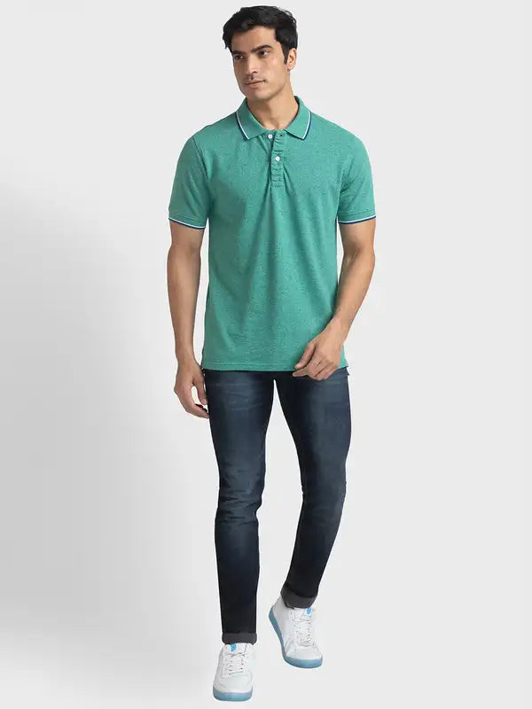 Men Tailored Fit Light Brown Polo