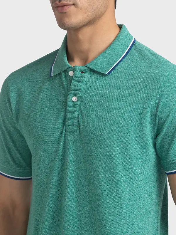 Men Tailored Fit Light Brown Polo
