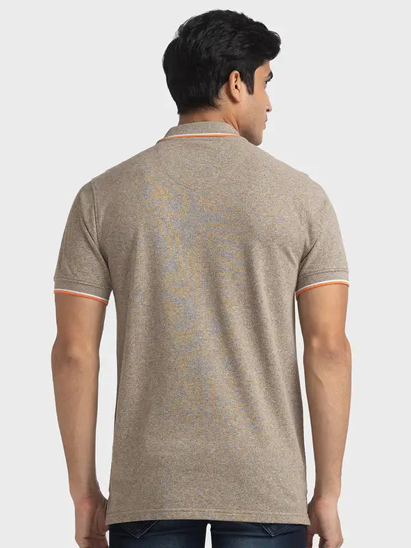 Men Tailored Fit Pink Polo