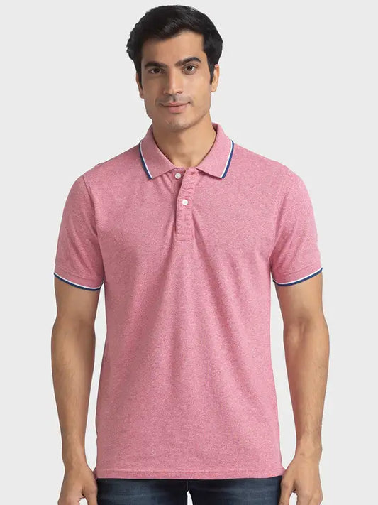 Men Tailored Fit Blue Polo