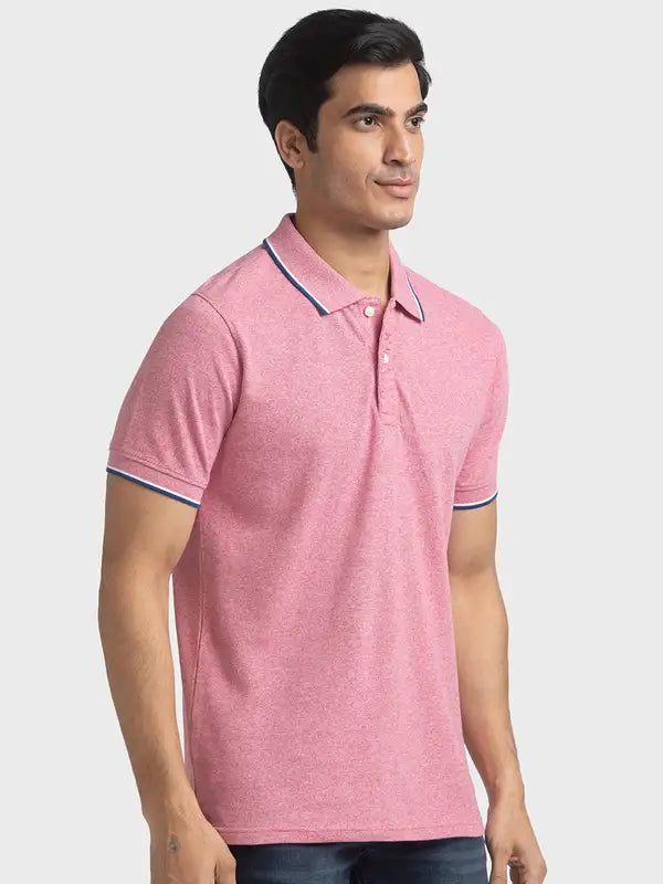 Men Tailored Fit Blue Polo