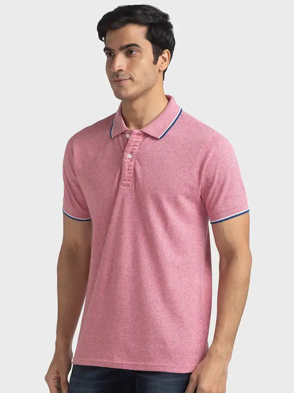 Men Tailored Fit Blue Polo