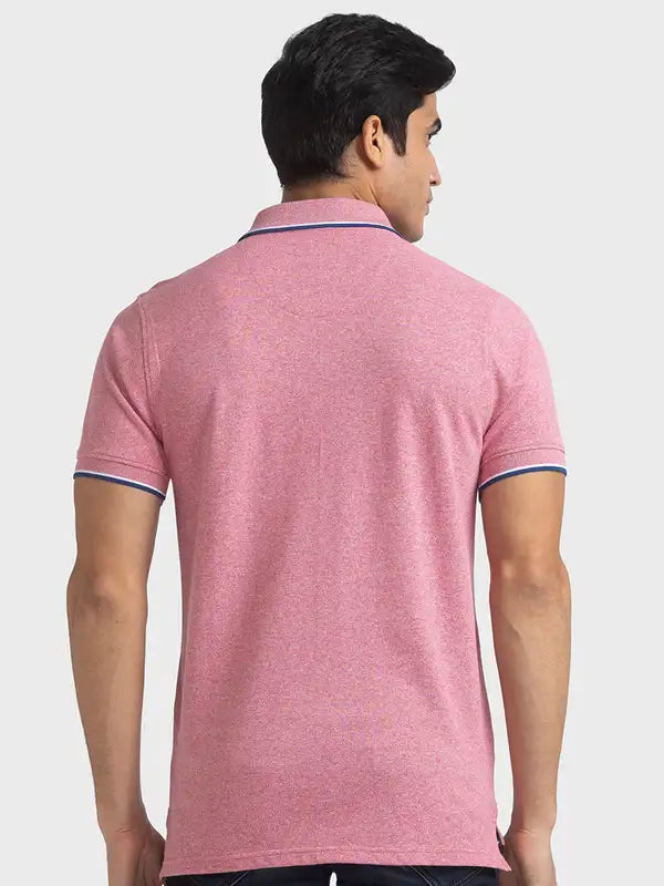 Men Tailored Fit Blue Polo