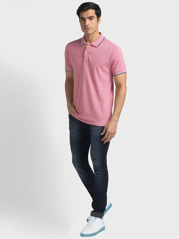 Men Tailored Fit Blue Polo