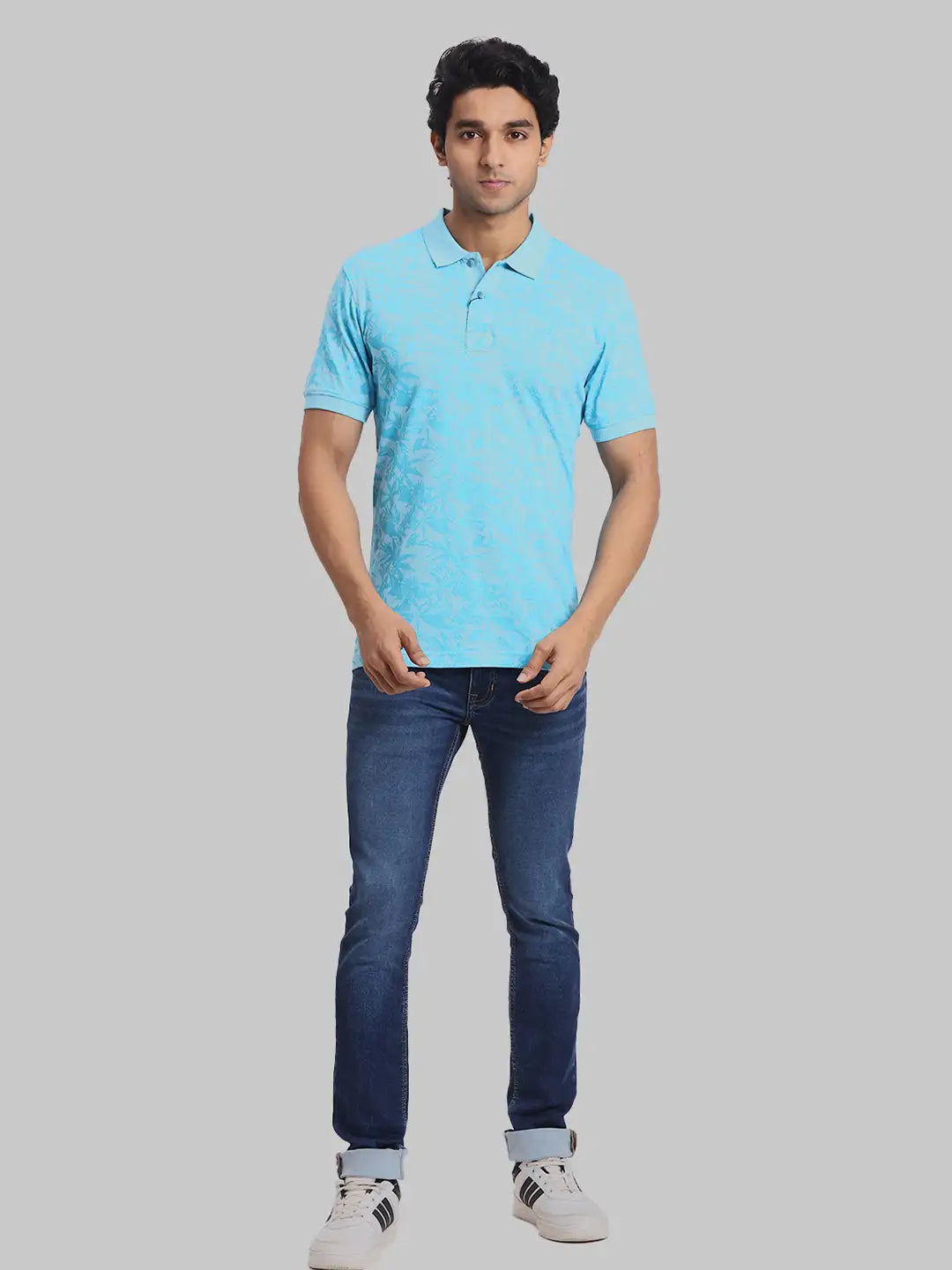 ColorPlus Regular Fit Printed Medium Red T-Shirt
