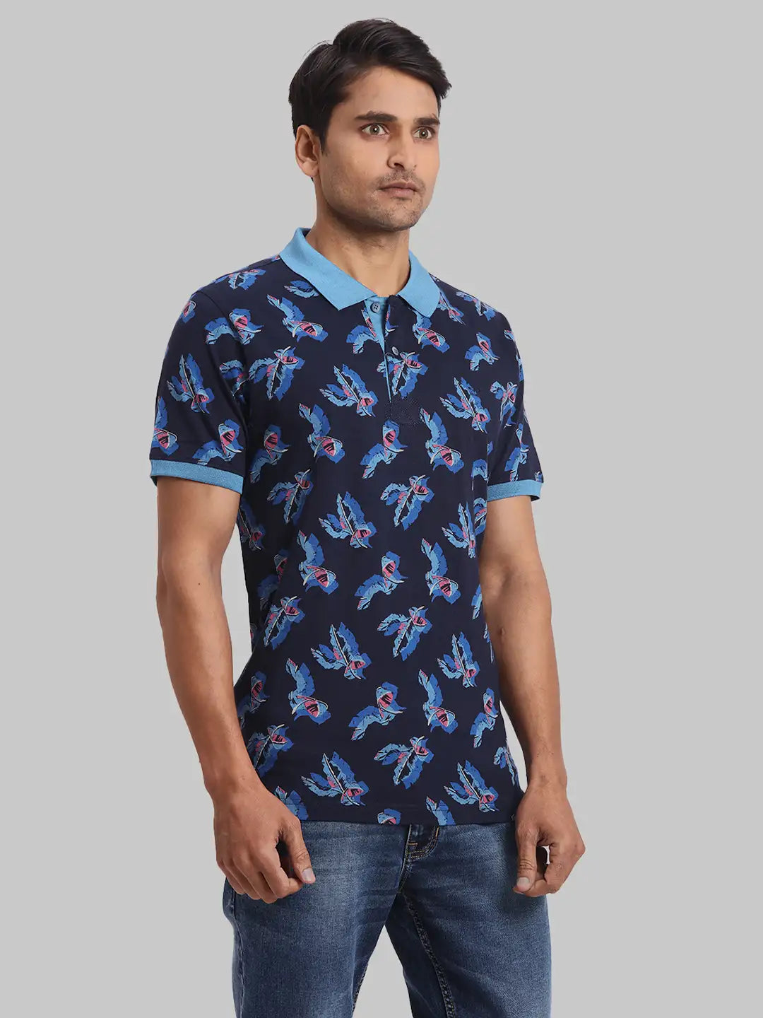 ColorPlus Regular Fit Ombre Medium Green T-Shirt