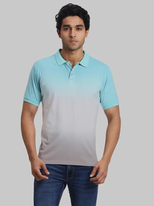 ColorPlus Regular Fit Ombre Medium Yellow T-Shirt