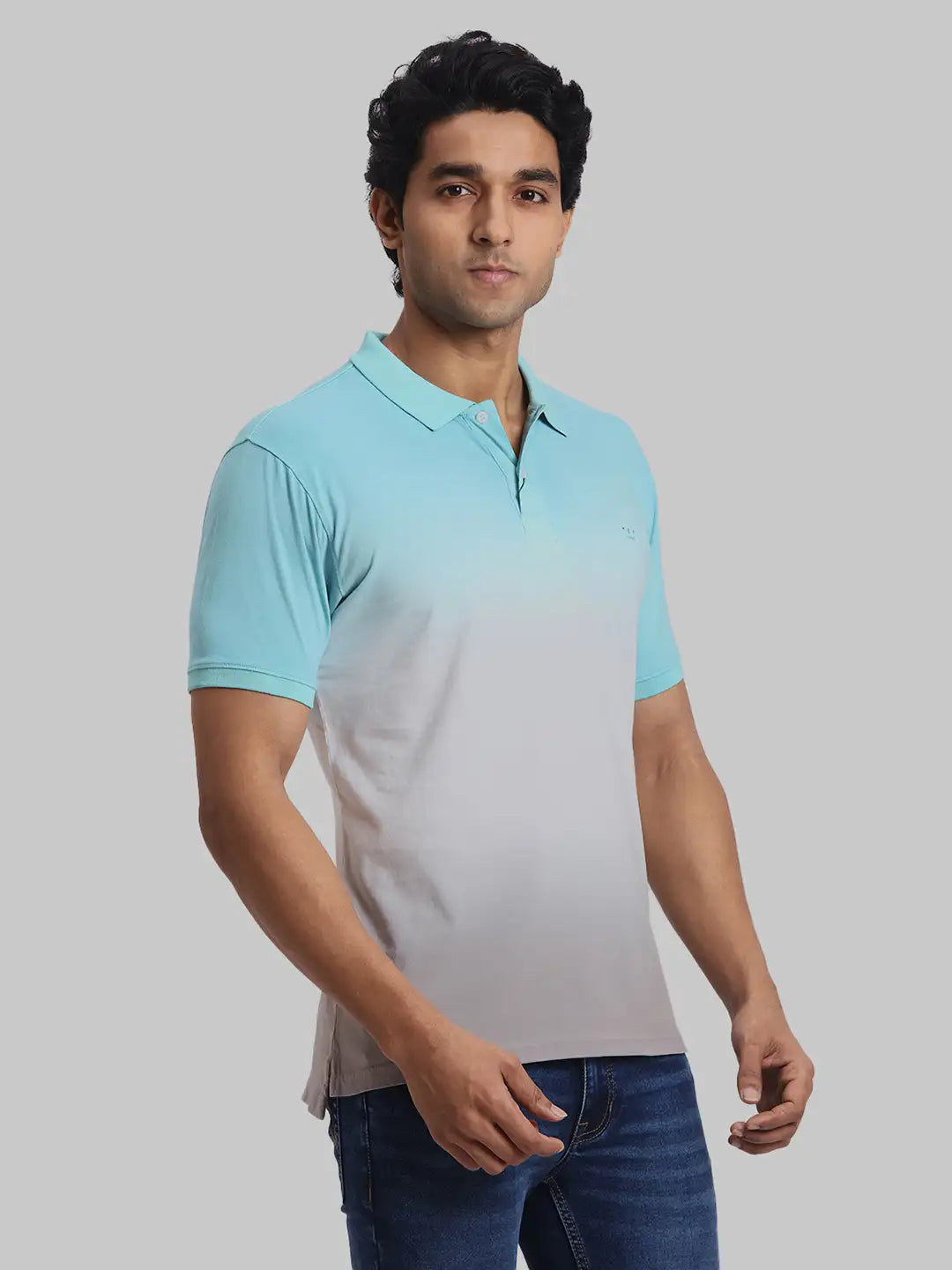 ColorPlus Regular Fit Ombre Medium Yellow T-Shirt