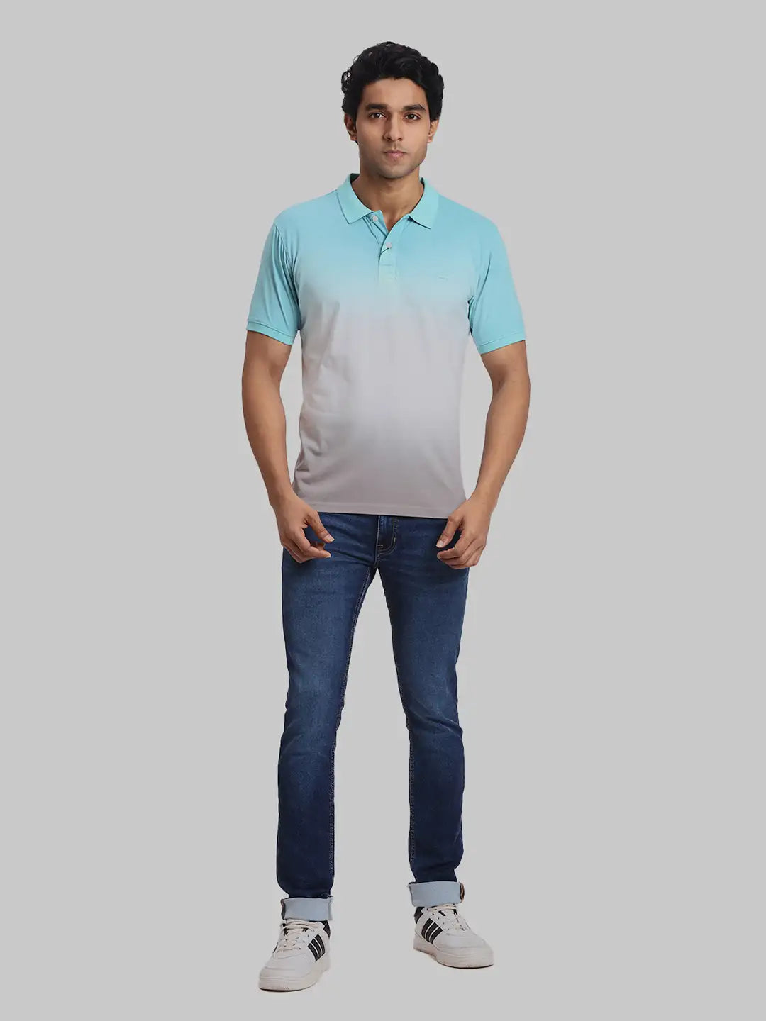 ColorPlus Regular Fit Ombre Medium Yellow T-Shirt