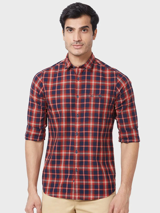 Men Contemporary Fit Yellow Shirt