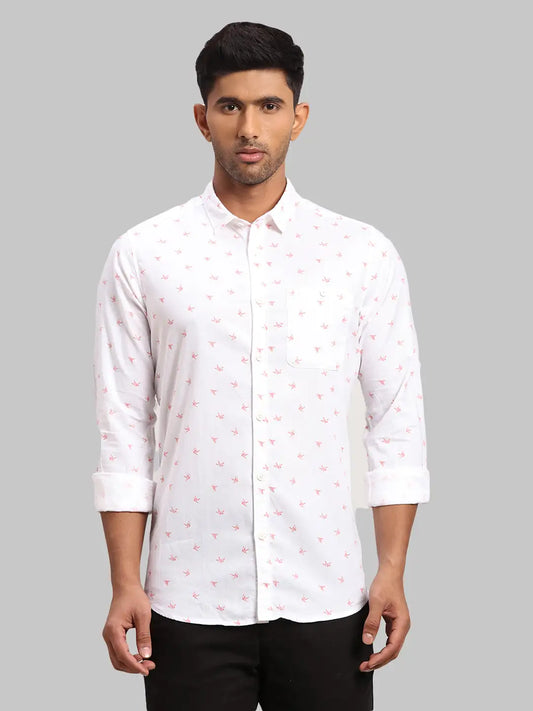 Men Tailored Fit Dark Blue Shirt