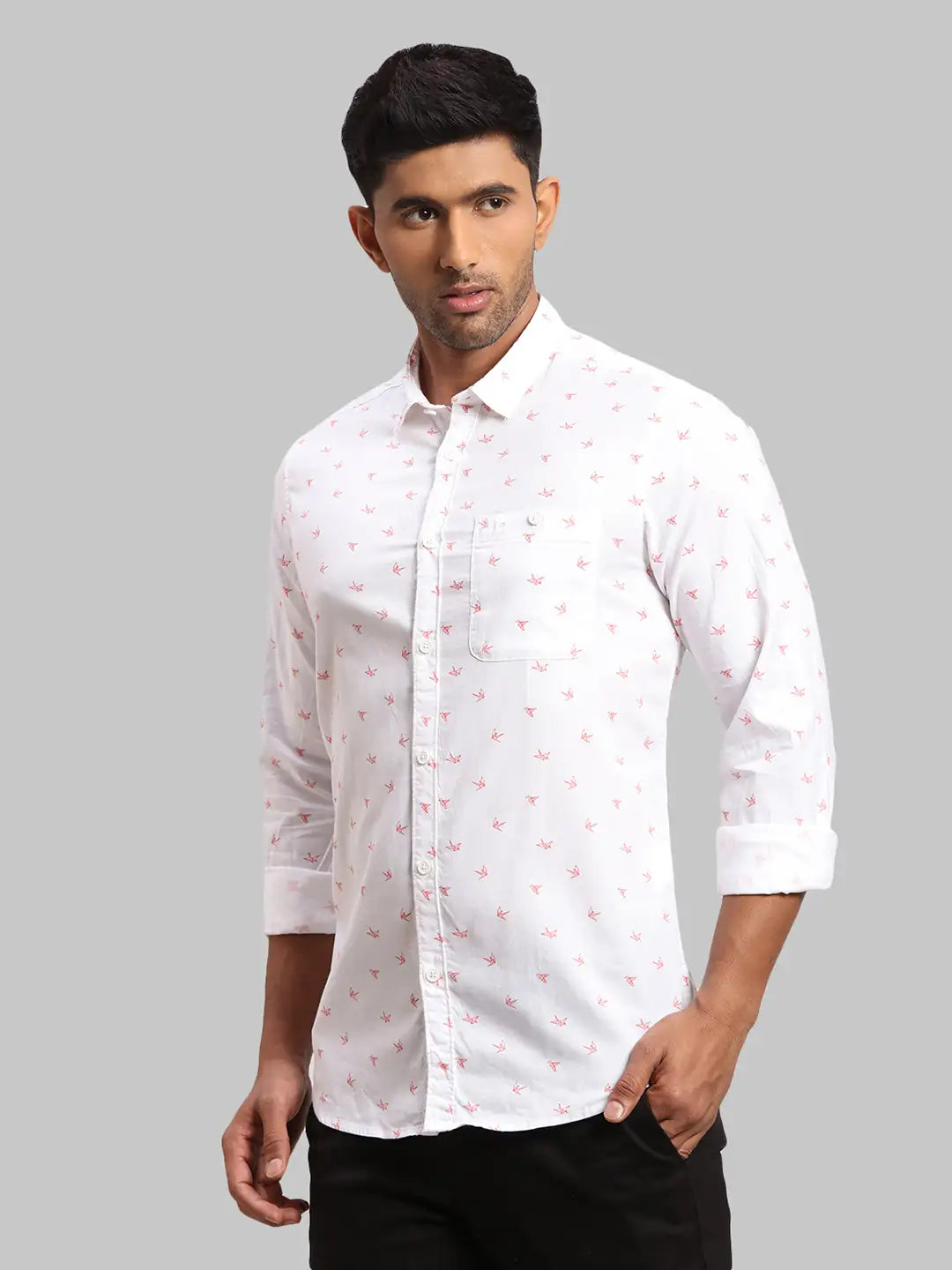 Men Tailored Fit Dark Blue Shirt