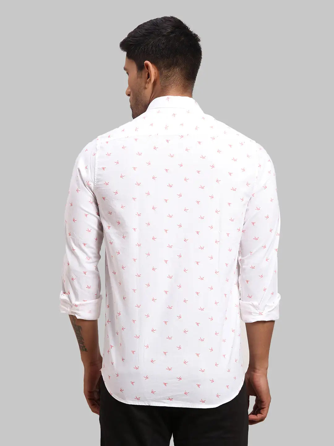 Men Tailored Fit Dark Blue Shirt