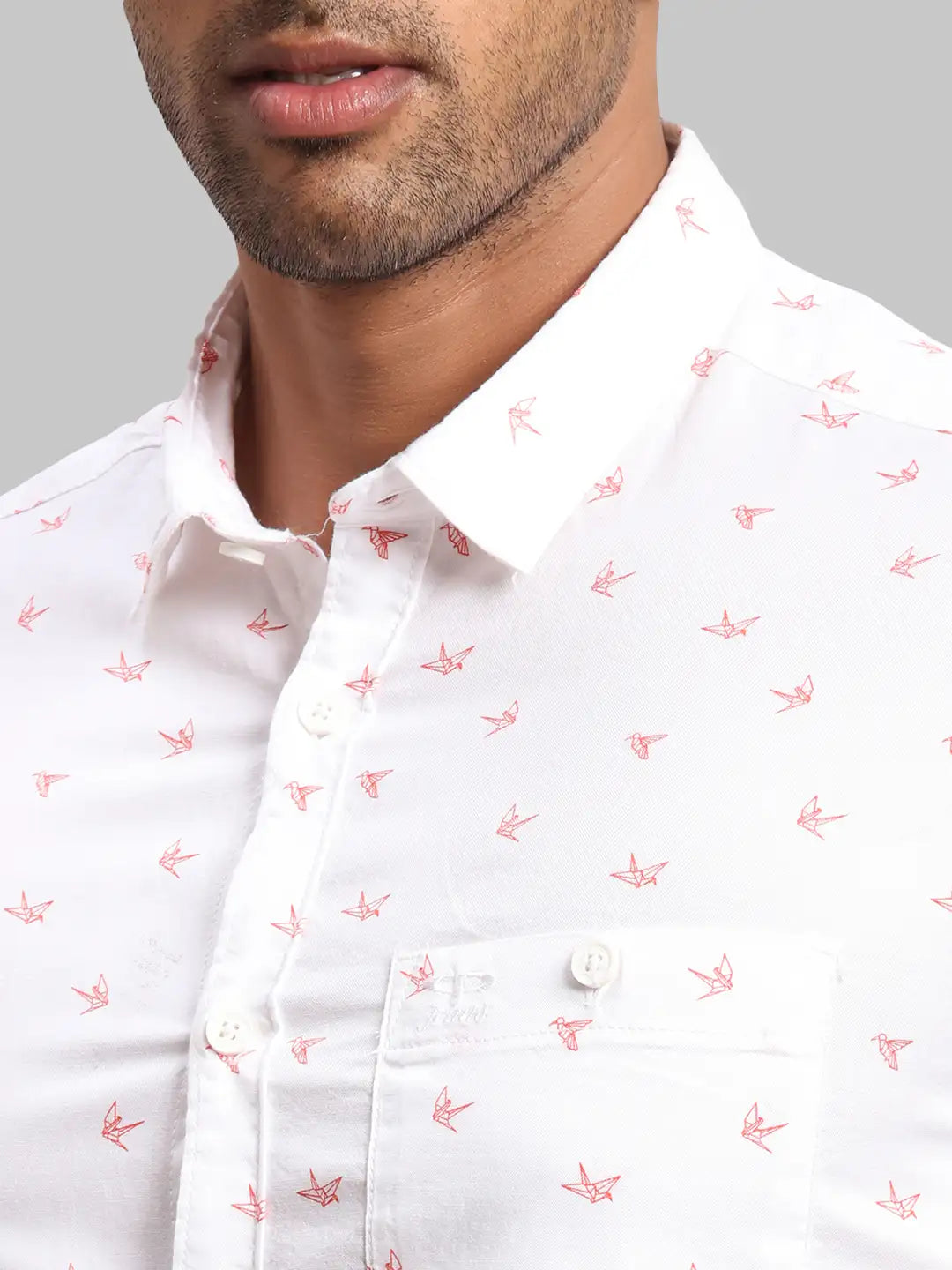 Men Tailored Fit Dark Blue Shirt