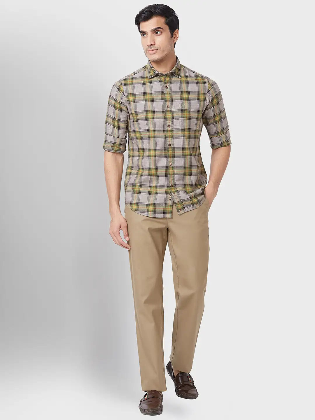 Men Contemporary Fit Blue Shirt