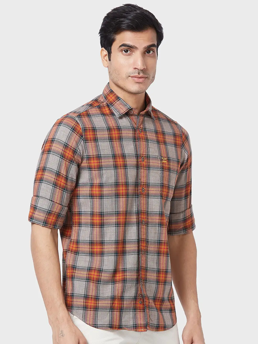Men Contemporary Fit Blue Shirt