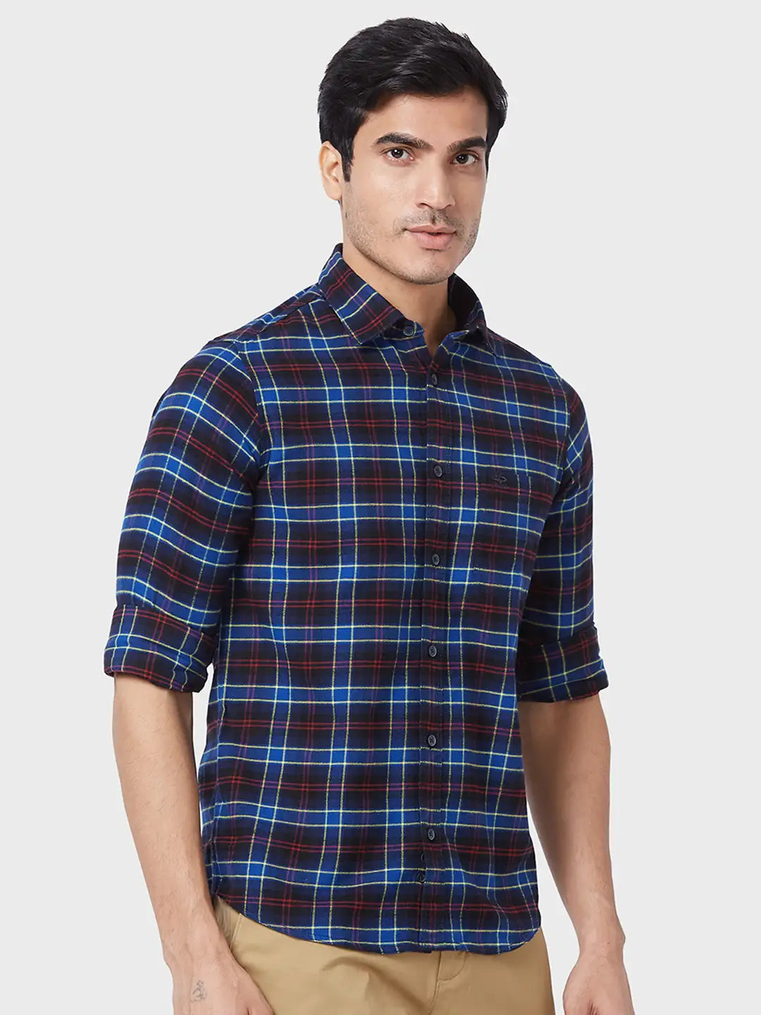 Men Contemporary Fit Blue Shirt