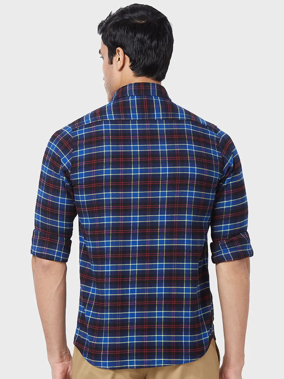 Men Contemporary Fit Blue Shirt