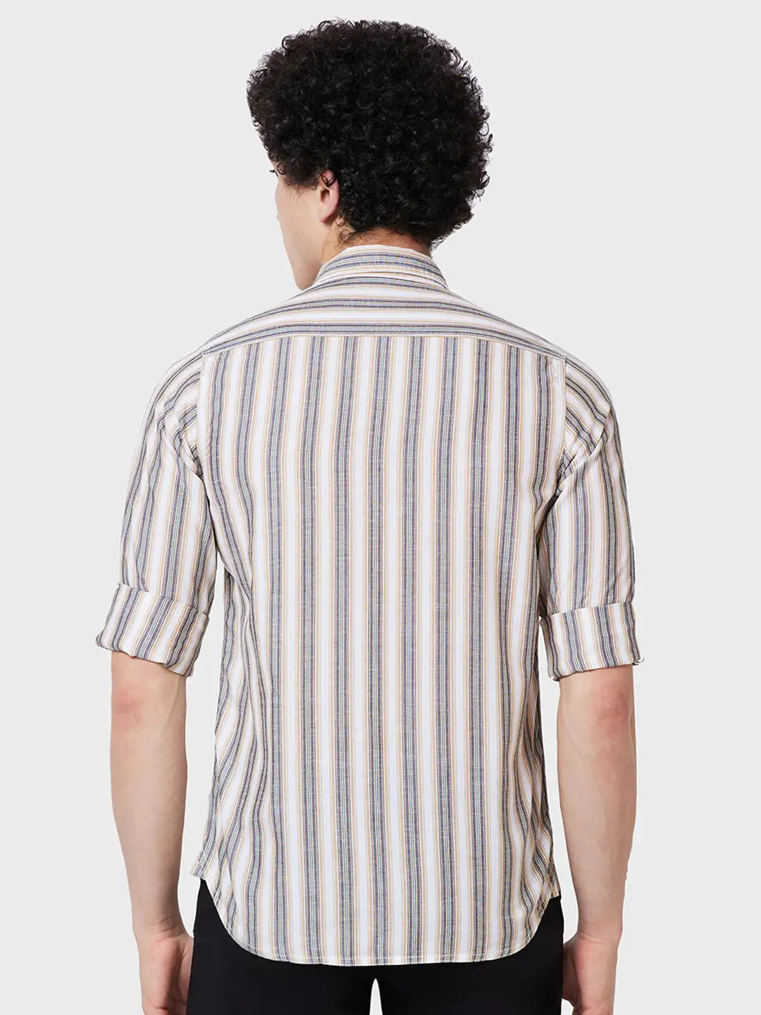 Men Tailored Fit Blue T-Shirt