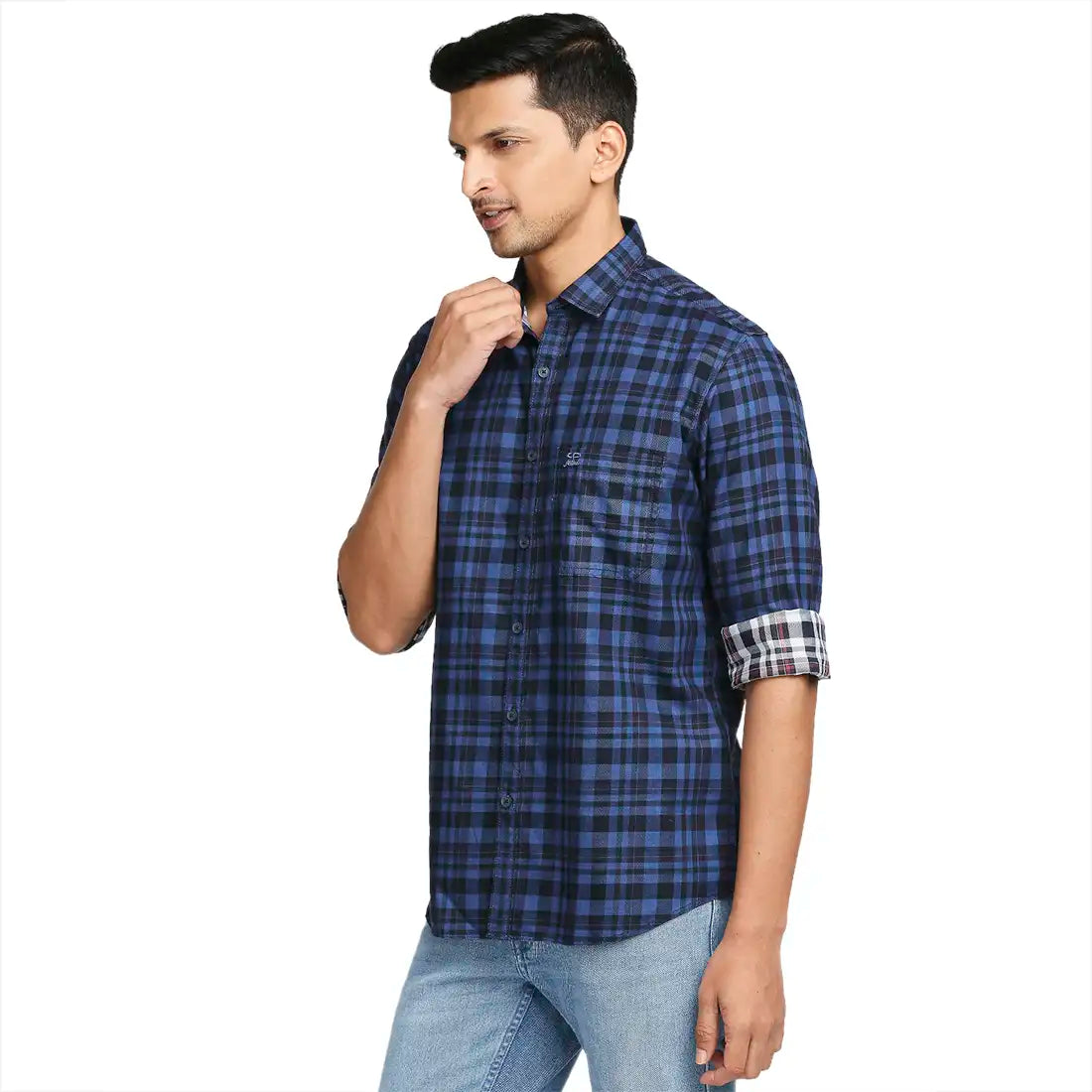 Men Tailored Fit Dark Red Shirt