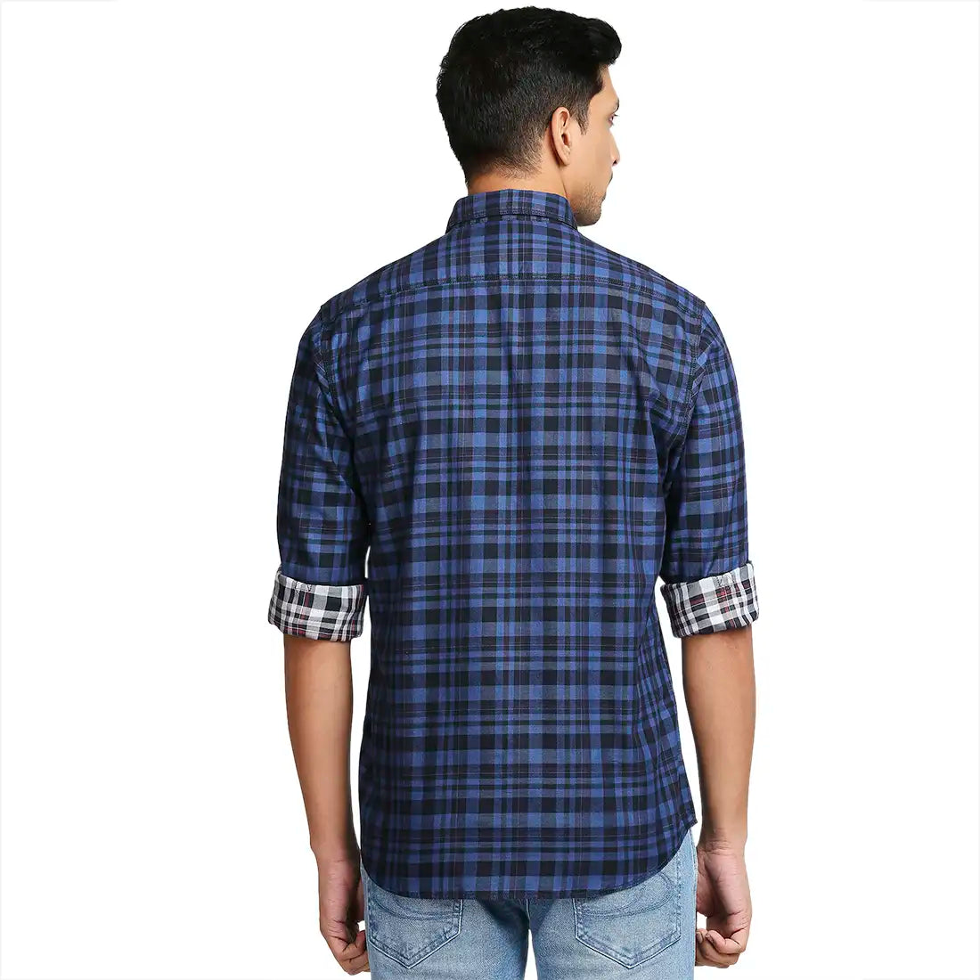 Men Tailored Fit Dark Red Shirt