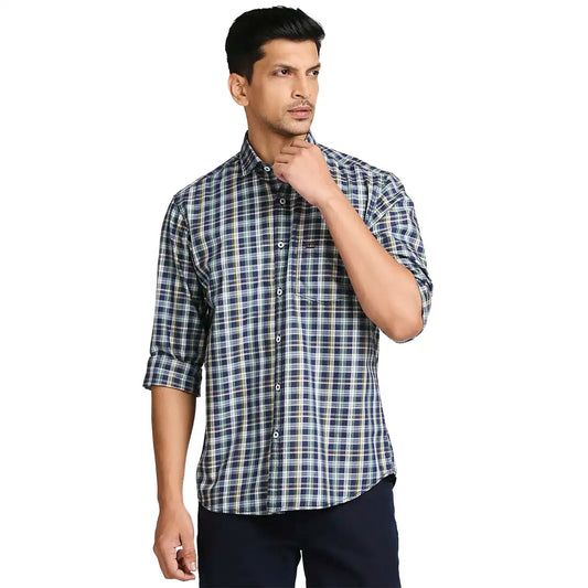 Men Tailored Fit Dark Brown Shirt