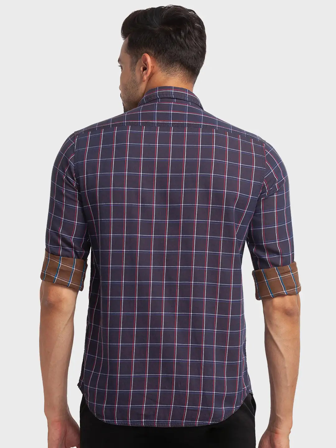 Men Tailored Fit Blue Shirt