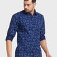 Men Tailored Fit Blue Shirt