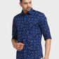 Men Tailored Fit Blue Shirt