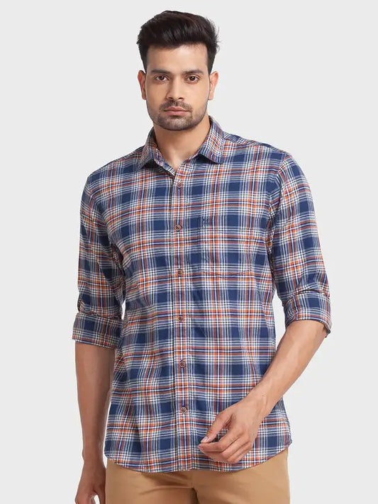 Men Regular Fit Blue Shirt