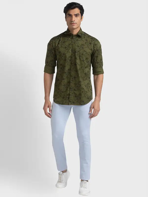 Men Tailored Fit Blue Shirt