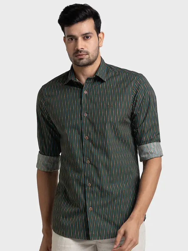 Men Tailored Fit Blue Shirt