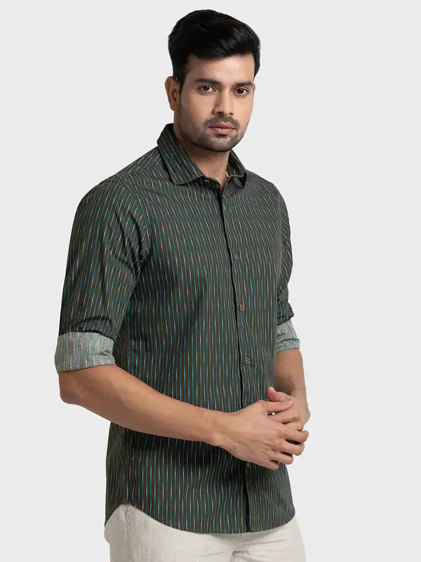 Men Tailored Fit Blue Shirt