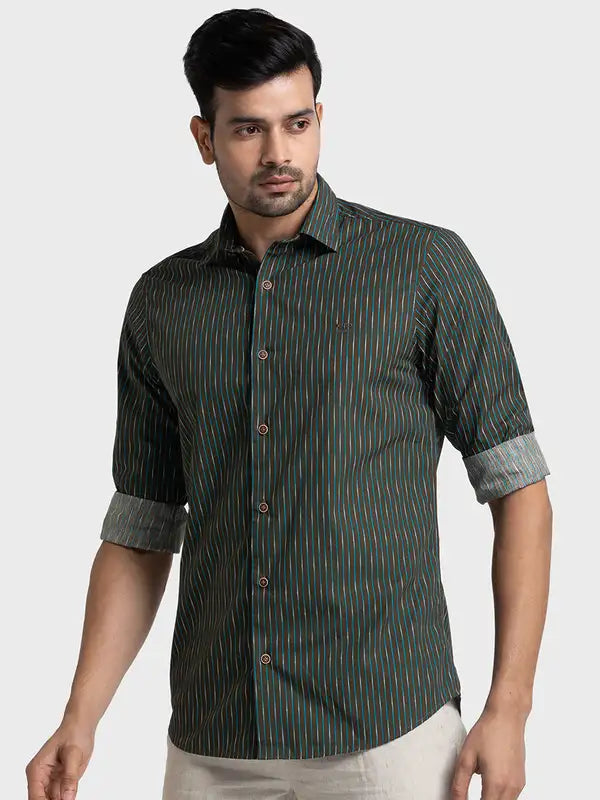 Men Tailored Fit Blue Shirt