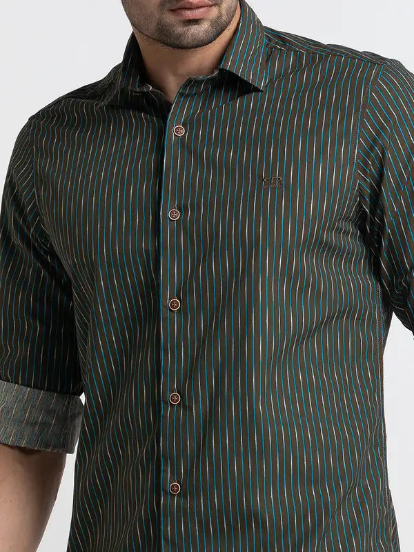 Men Tailored Fit Blue Shirt