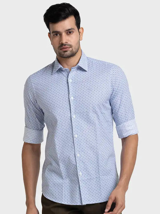 Men Tailored Fit Yellow Shirt