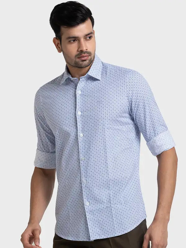Men Tailored Fit Yellow Shirt