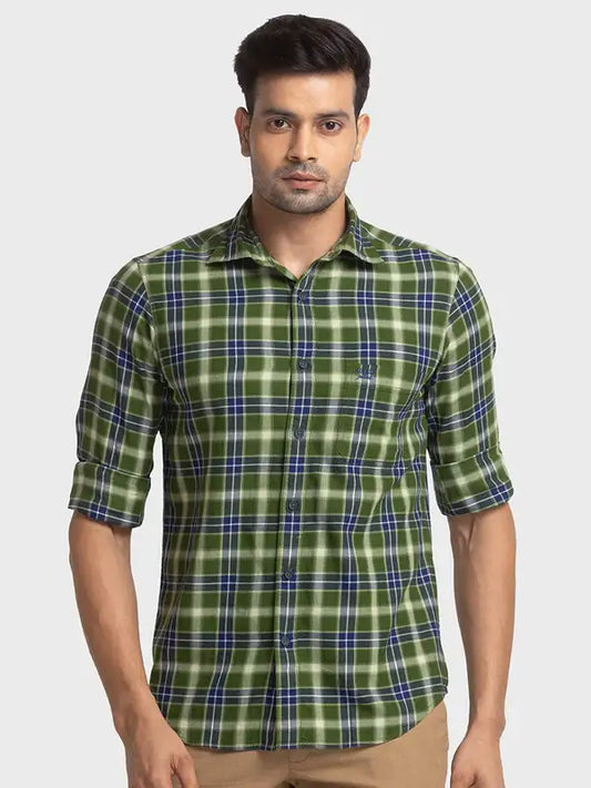 Men Tailored Fit Blue Shirt