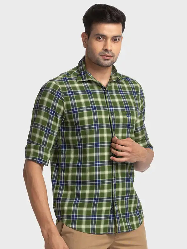 Men Tailored Fit Blue Shirt