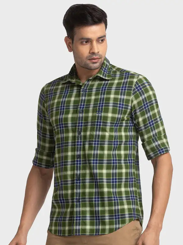 Men Tailored Fit Blue Shirt