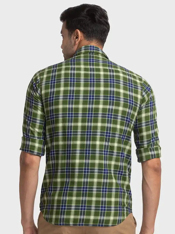 Men Tailored Fit Blue Shirt