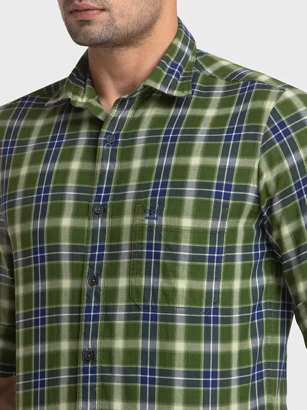 Men Tailored Fit Blue Shirt