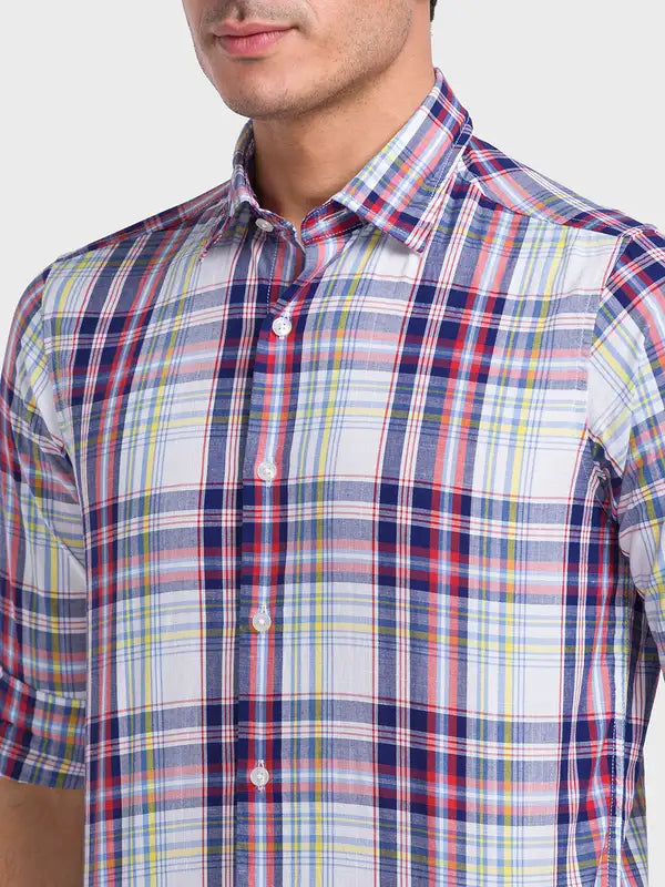 Men Tailored Fit Pink Shirt