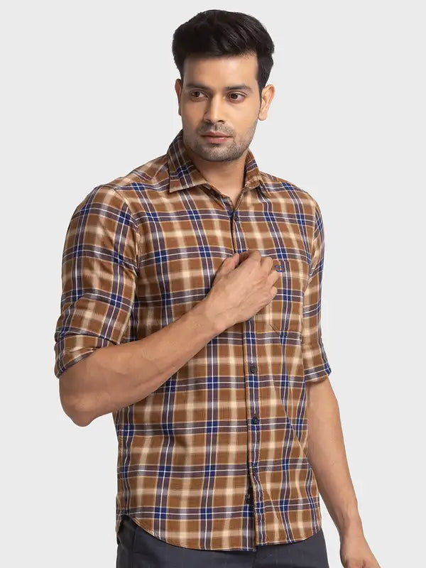 Men Tailored Fit Green Shirt