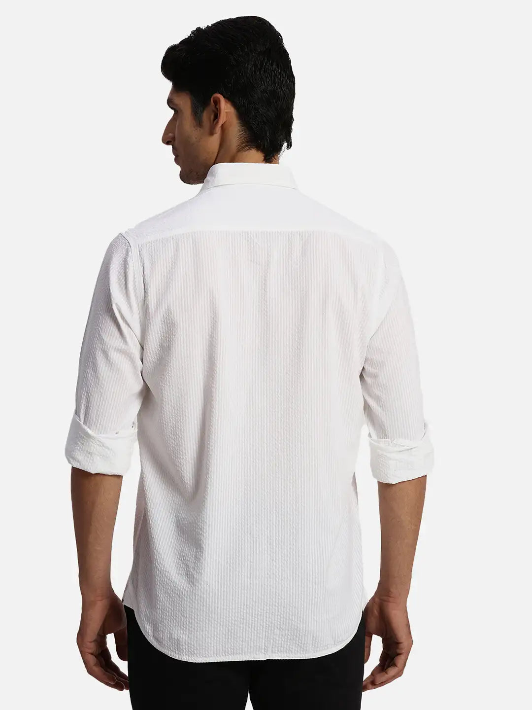 ColorPlus Regular Fit Solid Medium Blue Shirt