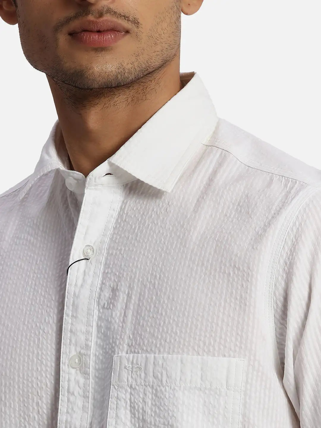 ColorPlus Regular Fit Solid Medium Blue Shirt